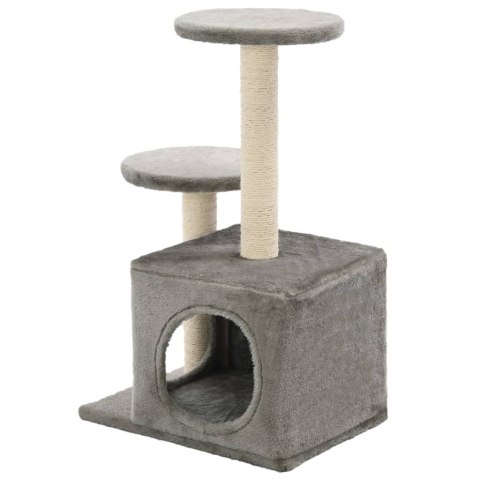 Drapak dla kota z sizalowymi słupkami, 60 cm, szary