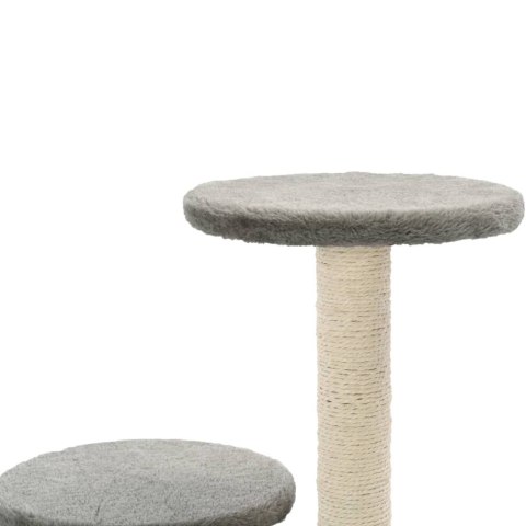 Drapak dla kota z sizalowymi słupkami, 60 cm, szary