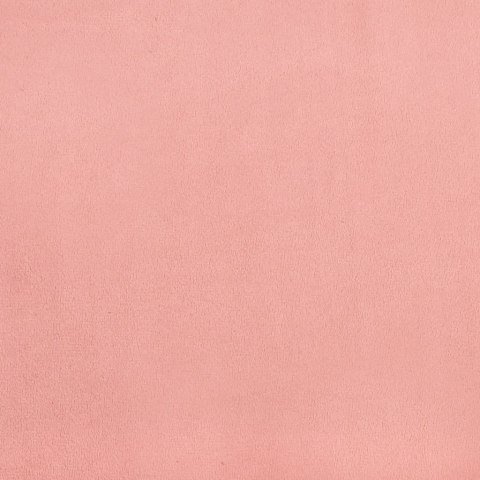 Rama łóżka z zagłówkiem, różowa, 200x200 cm, aksamitna