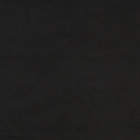 Łóżko kontynentalne, czarne, obite aksamitem, 80x200 cm