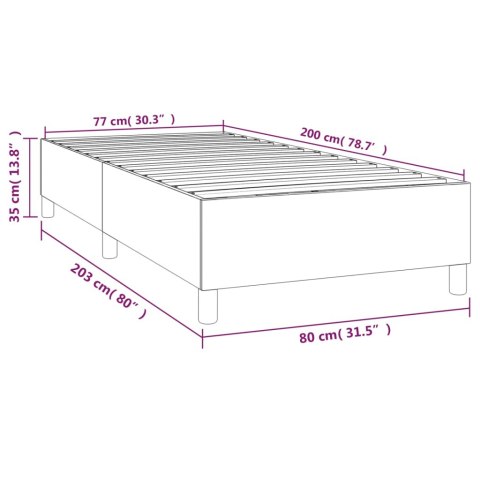 Łóżko kontynentalne, czarne, obite aksamitem, 80x200 cm