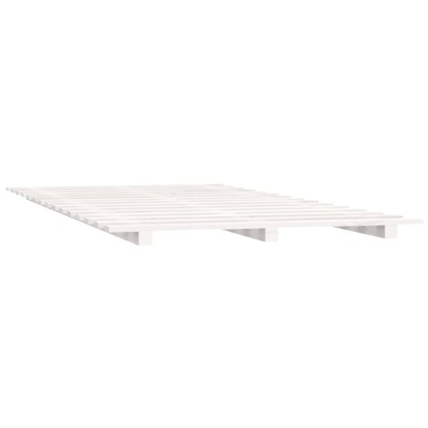 Rama łóżka, biała, 120 x 200 cm, lite drewno sosnowe