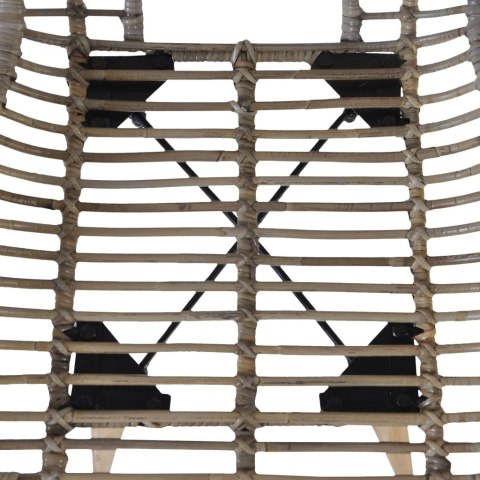 Krzesła stołowe, 2 szt., brązowe, naturalny rattan