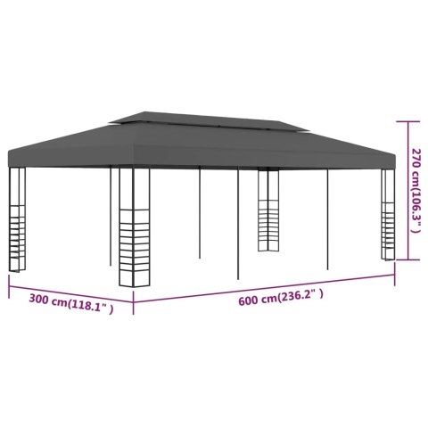 Altana, 3 x 6 m, antracytowa