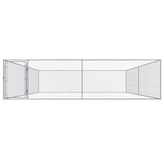 Kojec dla psa, galwanizowana stal, 4 x 4 x 1 m