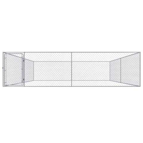 Kojec dla psa, galwanizowana stal, 4 x 4 x 1 m