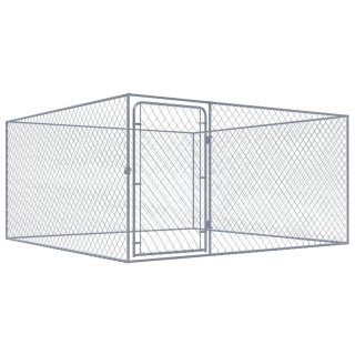 Kojec dla psa z galwanizowanej stali, 2 x 2 x 1 m