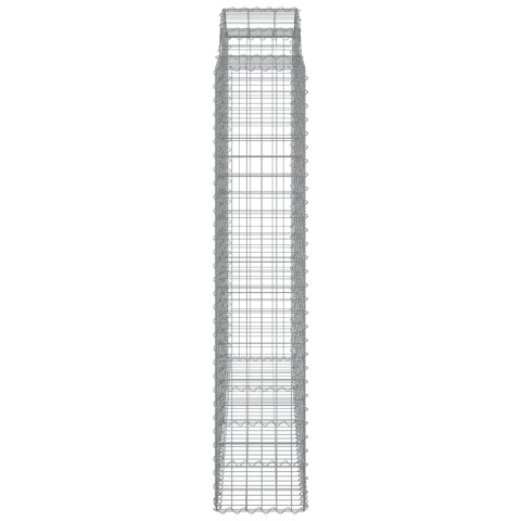 Kosze gabionowe, 2 szt, 200x50x200/220cm, galwanizowane żelazo