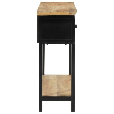 Stolik konsolowy, 110x30x75 cm, surowe drewno mango