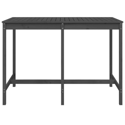 Stolik ogrodowy, szary, 159,5x82,5x110 cm, lite drewno sosnowe