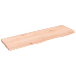 Półka, 100x30x4 cm, surowe lite drewno dębowe
