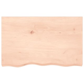 Półka, 80x50x4 cm, surowe lite drewno dębowe