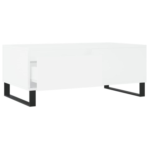 Stolik kawowy, biały 90x50x36,5 cm, materiał drewnopochodny