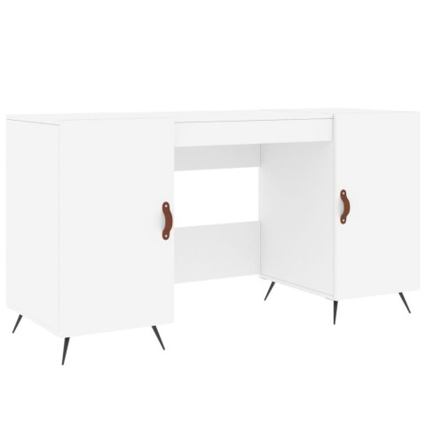 Biurko, białe, 140x50x75 cm, materiał drewnopochodny