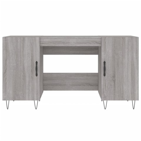 Biurko, szary dąb sonoma, 140x50x75 cm, materiał drewnopochodny