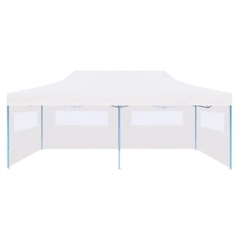 Składany namiot ze ścianami bocznymi, 3 x 6 m, stal, biały