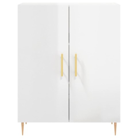 Szafka, biała, połysk, 69,5x34x90 cm, materiał drewnopochodny