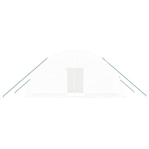 Szklarnia ze stalową ramą, biała, 12 m², 6x2x2,85 m