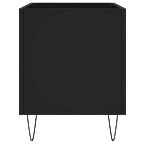 Szafka na płyty, czarna, 74,5x38x48 cm, materiał drewnopochodny