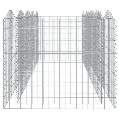 Łukowaty kosz gabionowy, 400x100x100 cm, galwanizowane żelazo