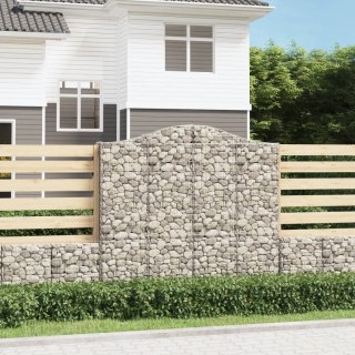 Kosze gabionowe, 3 szt, 200x30x180/200 cm, galwanizowane żelazo