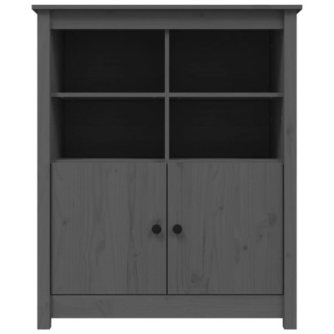 Szafka, szara, 83x41,5x100 cm, lite drewno sosnowe