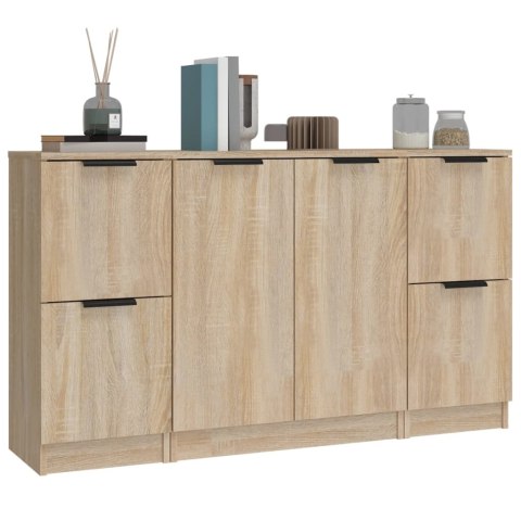 Szafki, 3 szt., dąb sonoma, materiał drewnopochodny
