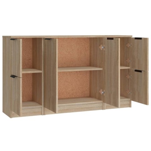 Szafki, 3 szt., dąb sonoma, materiał drewnopochodny