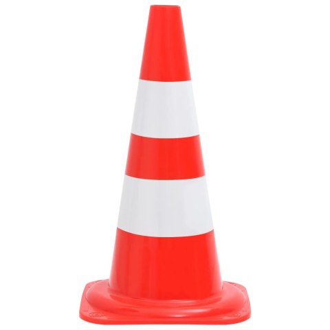 Odblaskowe pachołki drogowe, 20 szt., czerwono-białe, 50 cm