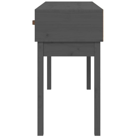 Stolik konsolowy, szary,114x40x75 cm, lite drewno sosnowe