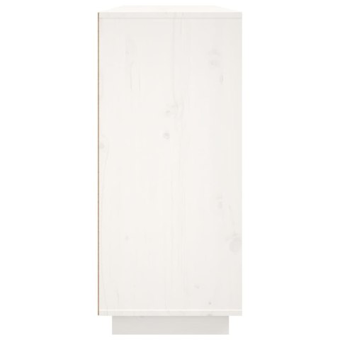 Szafka, biała, 120x35x80 cm, lite drewno sosnowe