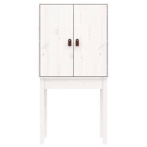 Szafka, biała, 60x40x120 cm, lite drewno sosnowe