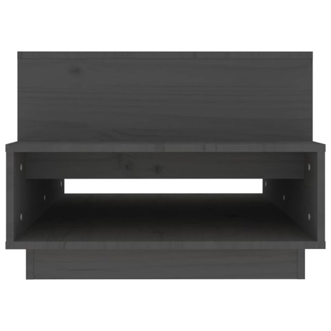 Stolik kawowy, szary, 80x55x40,5 cm, lite drewno sosnowe