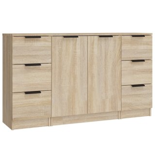 Szafki, 3 szt., dąb sonoma, materiał drewnopochodny