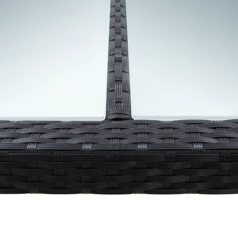 Stół ogrodowy, czarny, 200x150x74 cm, polirattan