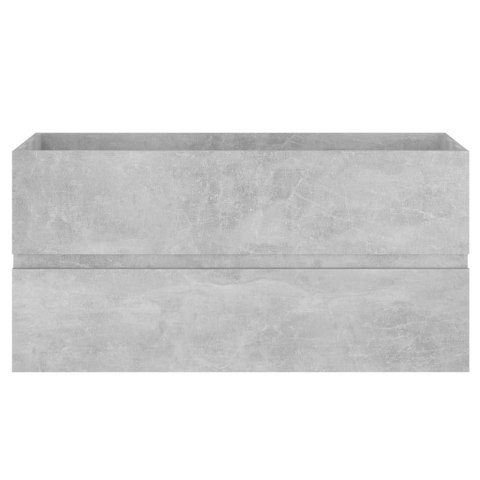 Szafka pod umywalkę, szarość betonu, 90x38,5x45 cm, płyta