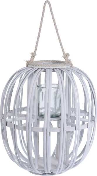 Lampion wiklinowy latarnia biała 26x43cm