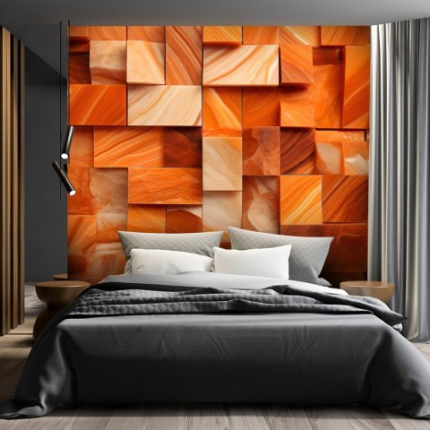 Fototapeta, Pomarańczowy sześcian 3D - 450x315