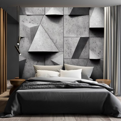 Fototapeta, Geometryczne kształty beton 3D - 254x184
