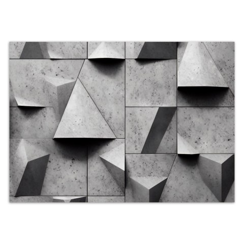 Fototapeta, Geometryczne kształty beton 3D - 400x280