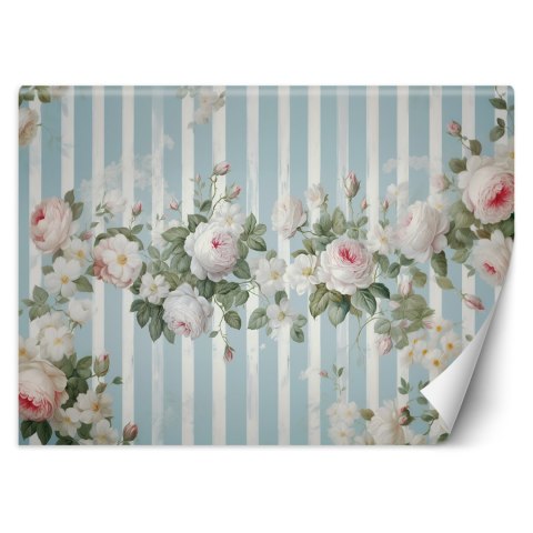 Fototapeta, Białe kwiaty vintage - 150x105