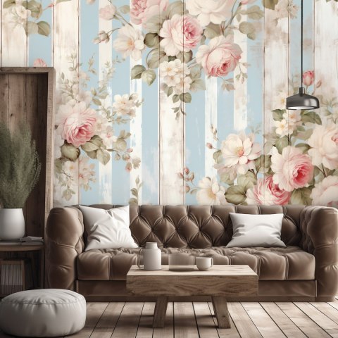 Fototapeta, Kwiaty Shabby Chic - 350x245