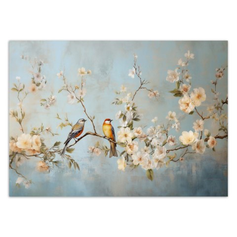 Fototapeta, Ptaki na gałęzi Chinoiserie - 200x140