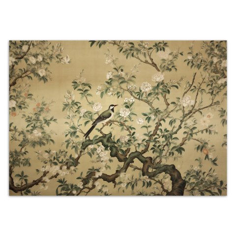 Fototapeta, Ptak Abstrakcja Chinoiserie - 450x315