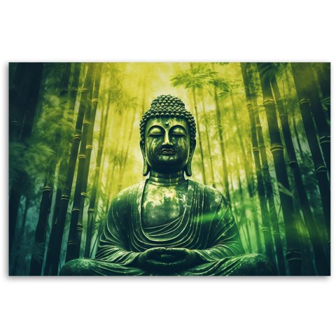 Obraz na płótnie, Budda i bambusy zen - 90x60