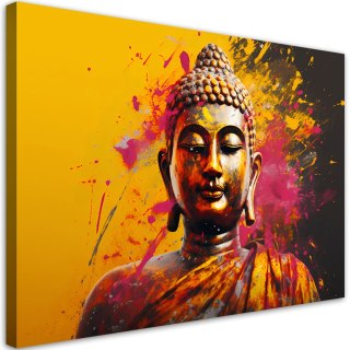 Obraz na płótnie, Budda na abstrakcyjnym tle - 90x60