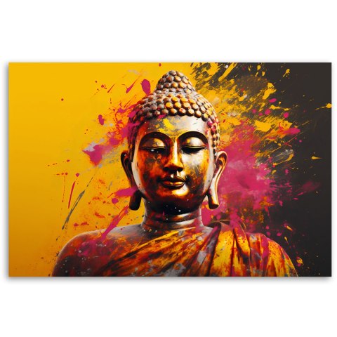 Obraz na płótnie, Budda na abstrakcyjnym tle - 90x60
