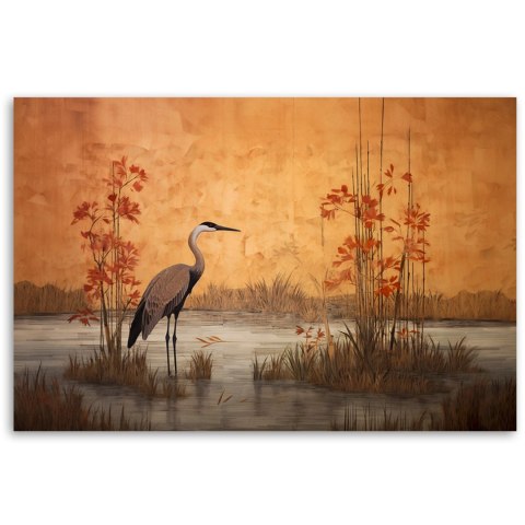 Obraz na płótnie, Orientalny żuraw - 120x80