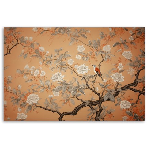 Obraz na płótnie, Ptak Drzewo Chinoiserie - 120x80