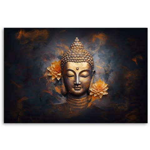 Obraz na płótnie, Złoty budda abstrakcja - 120x80
